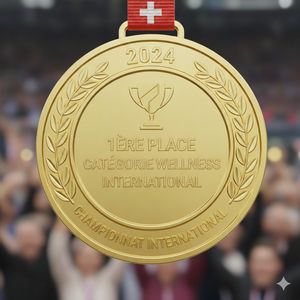 Médaille 1ère place Wellness International 2024