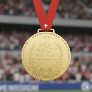 Médaille 1ère place Massage Suisse 2024